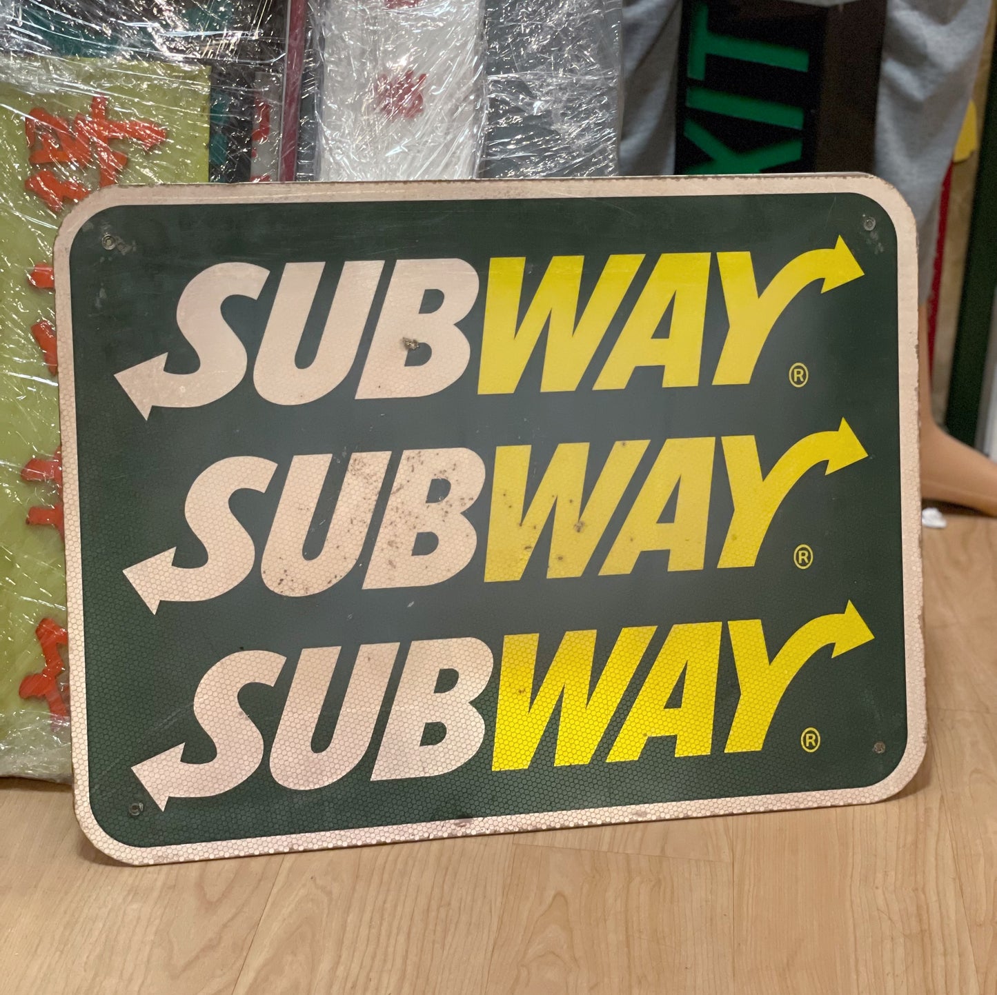 美國 CIRCLE K SUBWAY 雙面鐵路牌