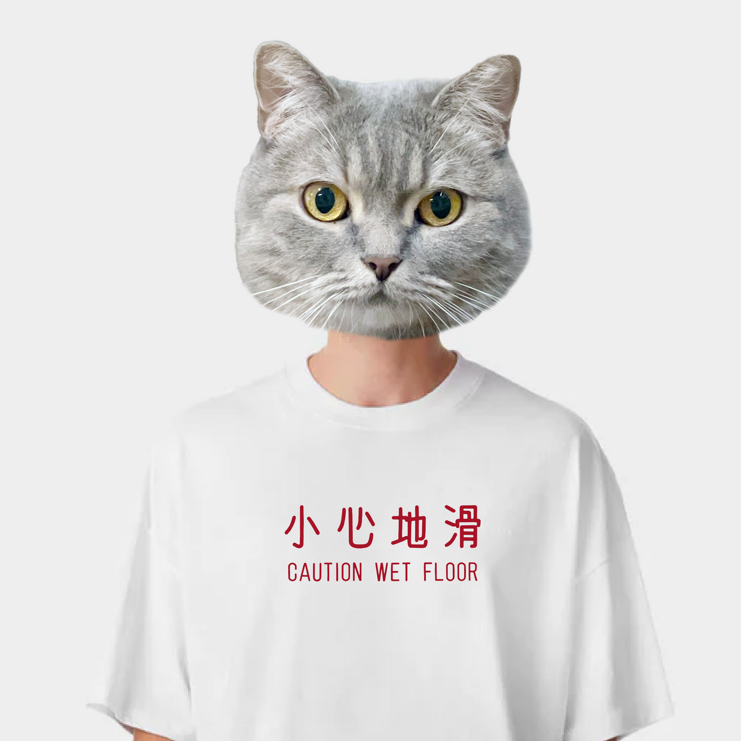【訂製產品】囉機字Tee - 小心地滑